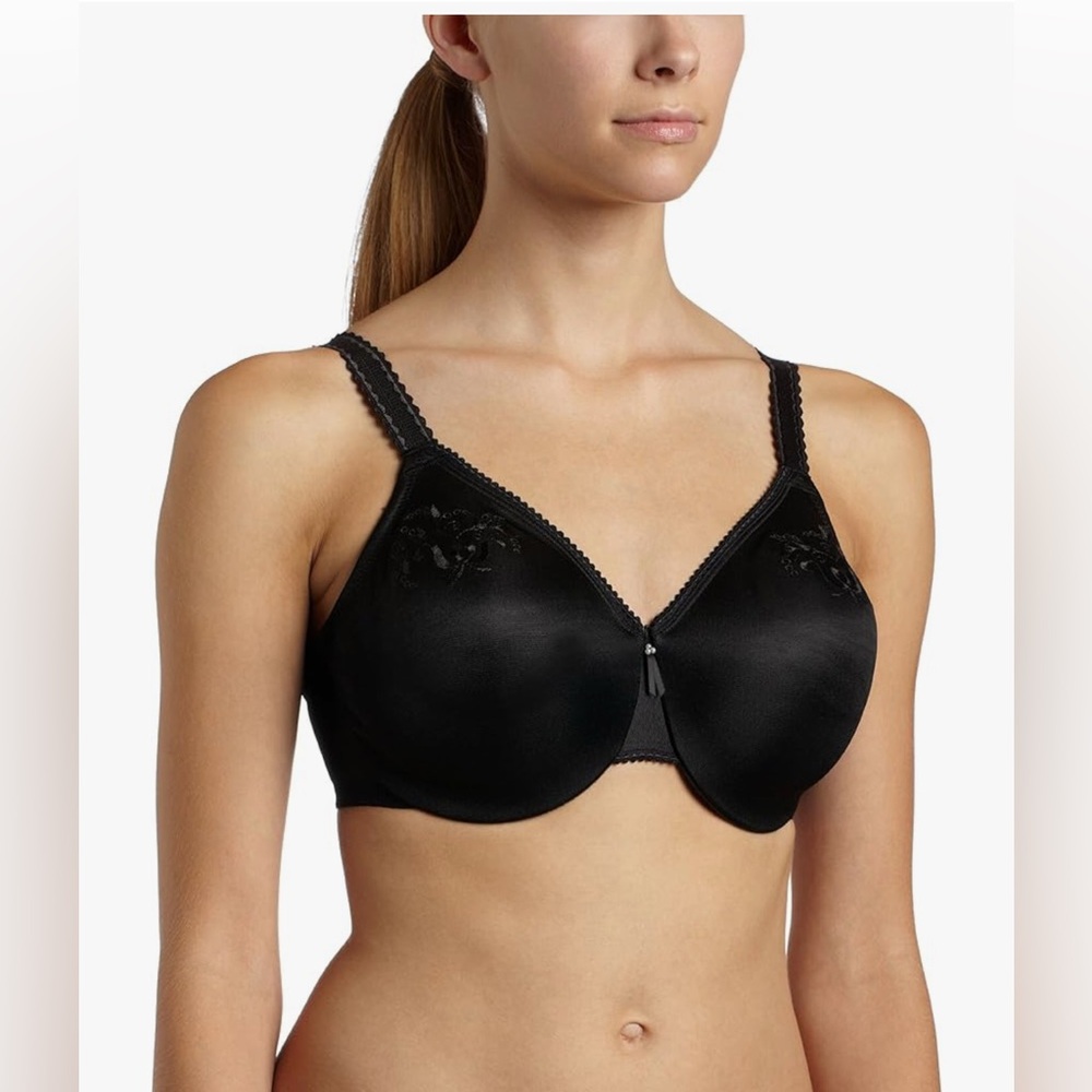 WACOAL 85154 Black Seamless Slimline Minimizer Bra Size 38D
